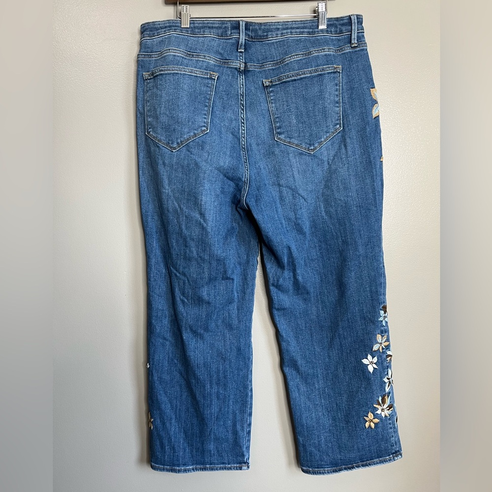 Driftwood Royce jeans floral embroidered ankle boho bohemian size 18 - Picture 6 of 8
